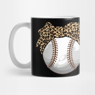 Leopard Softball Baseball Mom Leopard Tee Mother's Day Mug